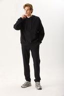 Erkek Karl Regular Fit Eşofman Altı %100 Pamuk - Siyah