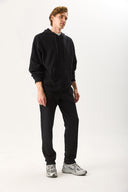 Erkek Karl Regular Fit Eşofman Altı %100 Pamuk - Siyah