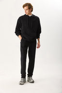 Erkek Karl Regular Fit Eşofman Altı %100 Pamuk - Siyah