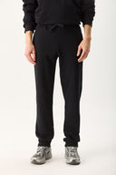 Erkek Karl Regular Fit Eşofman Altı %100 Pamuk - Siyah