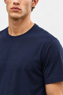 Erkek Ken Bisiklet Yaka Regular Fit Basic Tişört-Lacivert