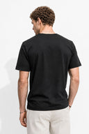 Erkek Ken Bisiklet Yaka Regular Fit Basic Tişört - Siyah