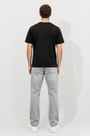 Erkek Ken Bisiklet Yaka Regular Fit Basic Tişört-Siyah