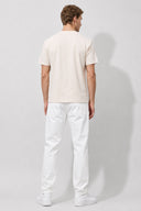 Erkek Ken Bisiklet Yaka Regular Fit Basic Tişört - Taş