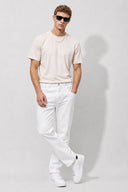 Erkek Ken Bisiklet Yaka Regular Fit Basic Tişört - Taş