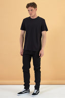 Erkek Ken Bisiklet Yaka Regular Fit Pike Basic Tişört - Siyah