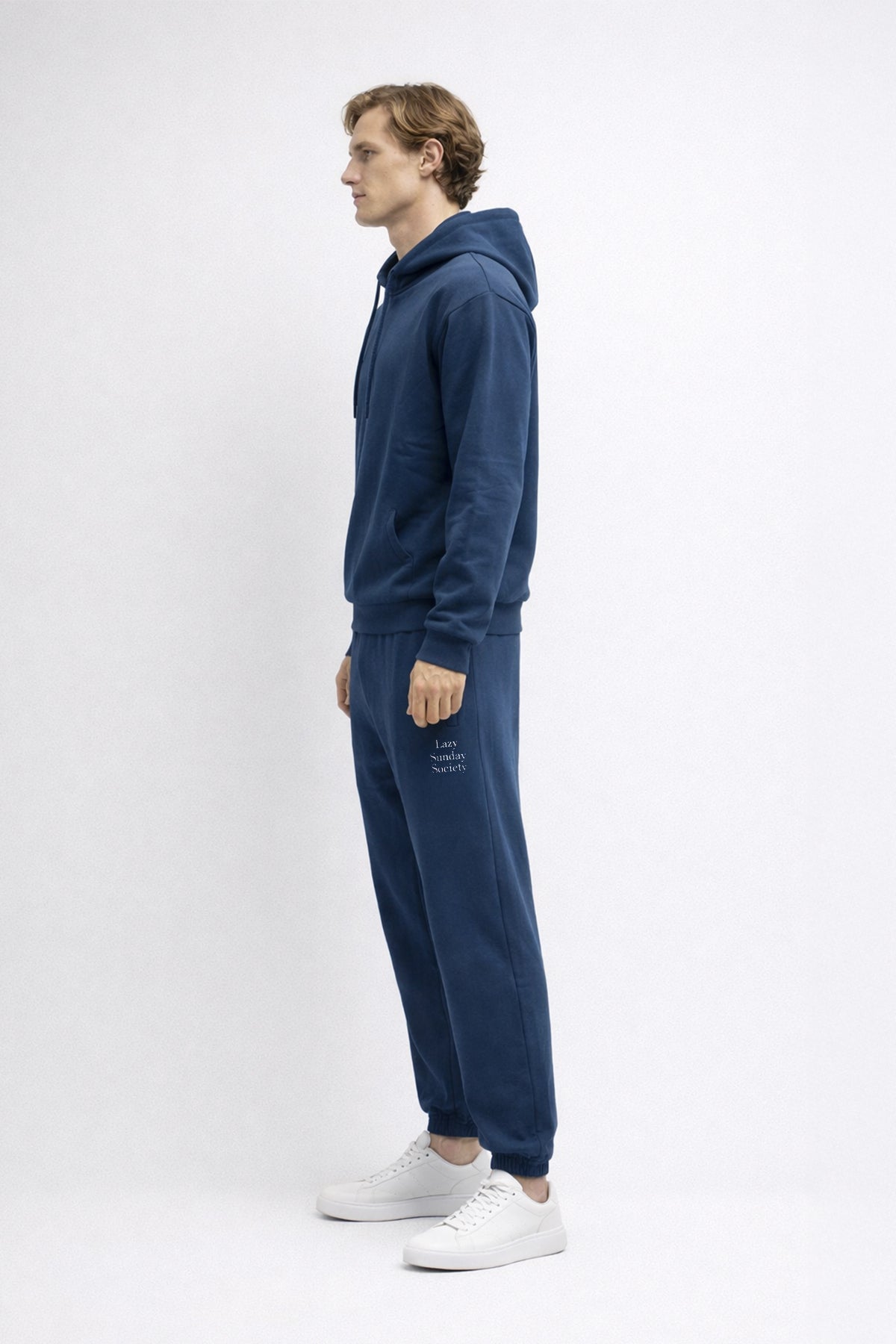 Good Bless　NAVY XLサイズ Erkek Lazy Sunday Baskılı Jogging Pantolon %100 Pamuk - Navy – Vena