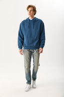 Erkek Lazy Sunday Baskılı Sweatshirt %100 Pamuk - Navy