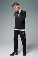Erkek Logo Baskılı Regular Fit Eşofman Altı - Siyah