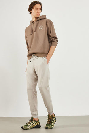 Erkek Marc Gri Paçası Lastikli Slim Fit Eşofman Altı