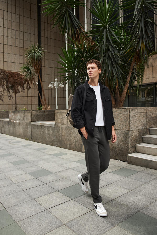 Mark Regular Fit Süet Dış Gömlek - SİYAH