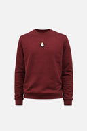 Erkek Mateo Mini Nakışlı Sweatshirt %100 Pamuk - Bordo