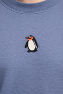 Erkek Mateo Mini Nakışlı Sweatshirt %100 Pamuk - Navy