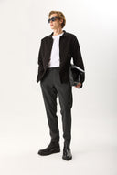 Erkek Önü Düğmeli Triko Hırka - Siyah