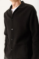 Erkek Önü Düğmeli Triko Hırka - Siyah