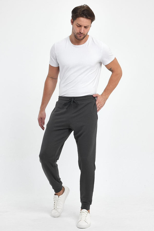 Erkek Paçası Lastikli Slim Fit Eşofman Altı - ANTRASİT