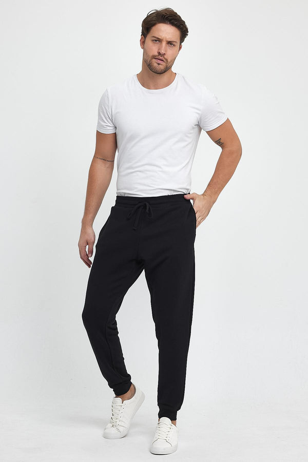 Erkek Paçası Lastikli Slim Fit Eşofman Altı - SİYAH 2K24200706-028