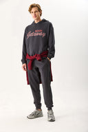 Erkek Paçası Lastikli Slim Fit Eşofman Altı %100 Pamuk - Antrasit