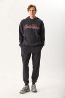 Erkek Paçası Lastikli Slim Fit Eşofman Altı %100 Pamuk - Antrasit