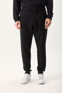 Erkek Paçası Lastikli Slim Fit Eşofman Altı %100 Pamuk - Siyah