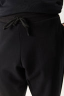 Erkek Paçası Lastikli Slim Fit Eşofman Altı %100 Pamuk - Siyah