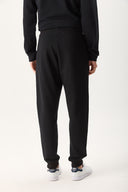 Erkek Paçası Lastikli Slim Fit Eşofman Altı %100 Pamuk - Siyah