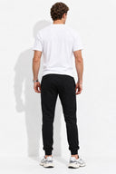 Erkek Paçası Lastikli Slim Fit Eşofman Altı-Siyah