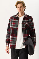 Erkek Regular Fit Ekose Gömlek - Kırmızı