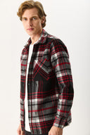 Erkek Regular Fit Ekose Gömlek - Kırmızı