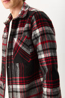 Erkek Regular Fit Ekose Gömlek - Kırmızı