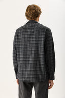 Erkek Regular Fit Ekose Gömlek - Siyah