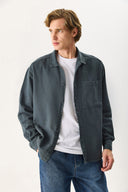 Erkek Regular Fit Gabardin Gömlek %100 Pamuk - Antrasit