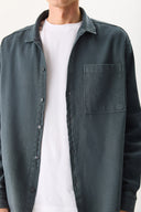 Erkek Regular Fit Gabardin Gömlek %100 Pamuk - Antrasit