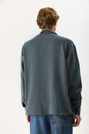 Erkek Regular Fit Gabardin Gömlek %100 Pamuk - Antrasit