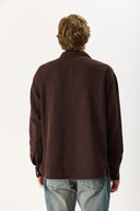 Erkek Regular Fit Gabardin Gömlek %100 Pamuk - Kahverengi