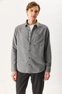 Erkek Regular Fit Gömlek - Gri