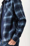 Erkek Regular Fit Önü Fermuarlı Desenli Ceket - Lacivert