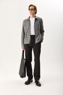 Erkek Regular Fit Önü Fermuarlı Yünlü Ceket - Antrasit