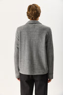 Erkek Regular Fit Önü Fermuarlı Yünlü Ceket - Antrasit