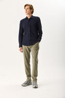 Erkek Regular Fit Pike Örme Gömlek %100 Pamuk - Lacivert