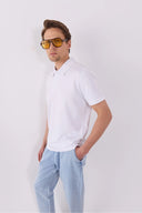 Erkek Regular Fit Polo Yakalı Tişört - Beyaz