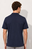 Erkek Regular Fit Polo Yakalı Tişört-Lacivert