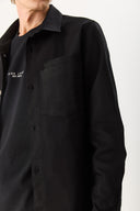 Erkek Regular Fit Yıkamalı Cep Detaylı Gömlek - Siyah