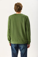 Erkek Rich Bisiklet Yaka Regular Fit 3 İplik Basic Sweatshirt %100 Pamuk - Haki