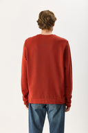 Erkek Rich Bisiklet Yaka Regular Fit 3 İplik Basic Sweatshirt %100 Pamuk - Kiremit