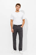 Erkek Richard Slim Fit 5 Cep Gabardin Pantolon %100 Pamuk-Füme