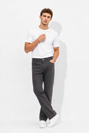 Erkek Richard Slim Fit 5 Cep Gabardin Pantolon %100 Pamuk-Füme