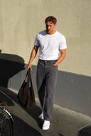 Erkek Richard Slim Fit 5 Cep Gabardin Pantolon %100 Pamuk-Füme