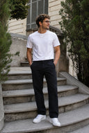 Erkek Richard Slim Fit 5 Cep Gabardin Pantolon %100 Pamuk-Siyah