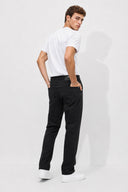 Erkek Richard Slim Fit 5 Cep Gabardin Pantolon %100 Pamuk-Siyah